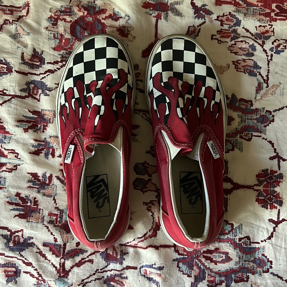 Checkered Flame Vans